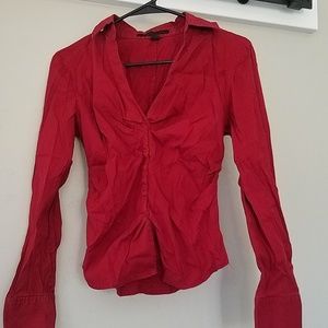 Red Button Down